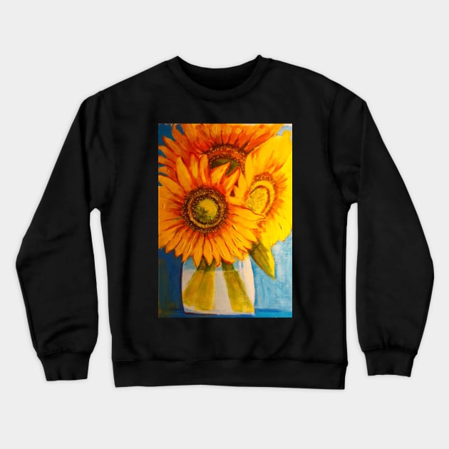 BRIGHT YELLOW SUNFLOWERS Crewneck Sweatshirt by MarniD9